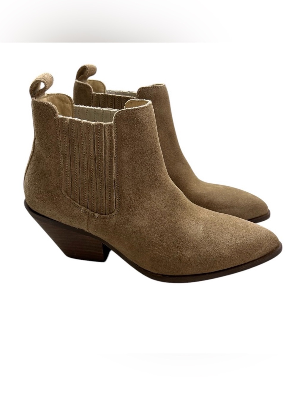 Portland Leather Patina Dakota Western Suede Tan Suede Ankle Boots Size 9